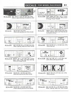 HERALD KING DECALS HO SCALE Burlington Northern Yellow Gold 50 Ft Boxcar 5-74 
