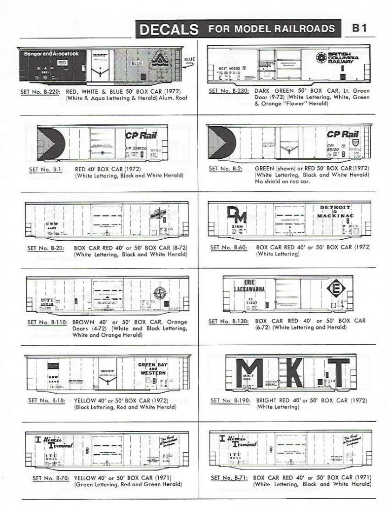 Herald King Decals Model Railroad Decals Over 1,000 Modern Prototype
