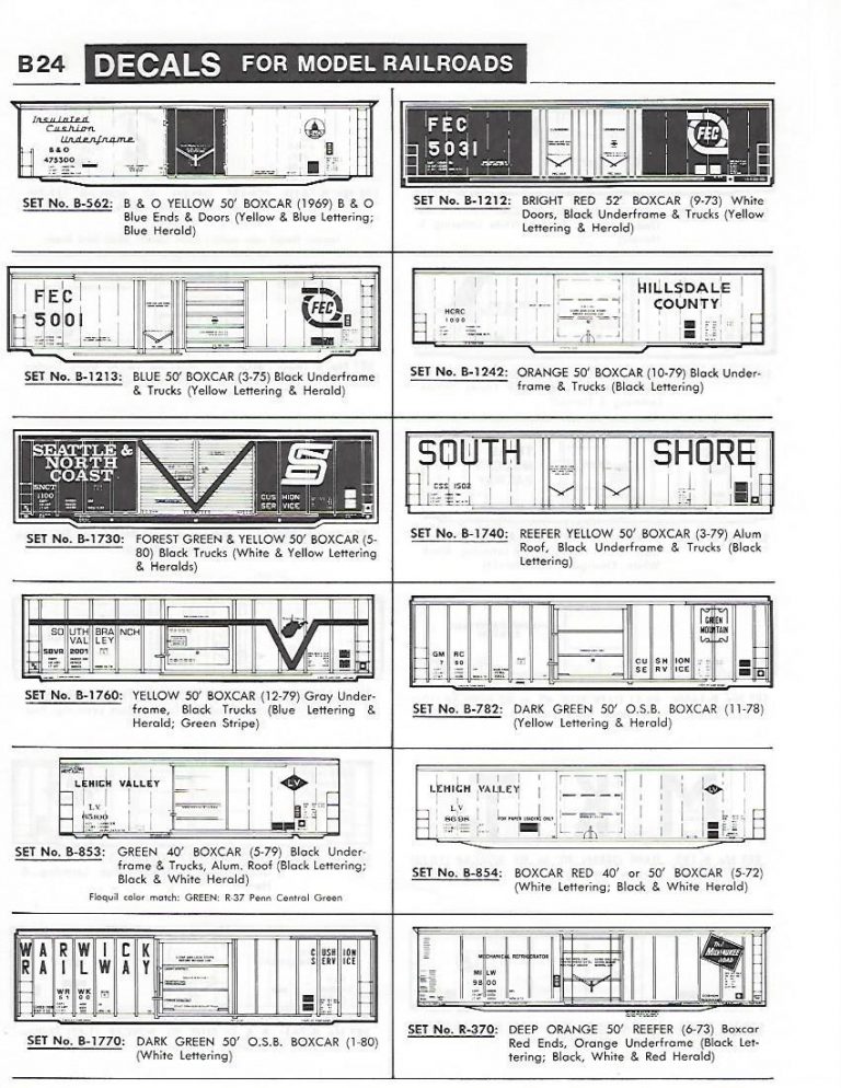 Herald King Decals Model Railroad Decals Over 1,000 Modern Prototype