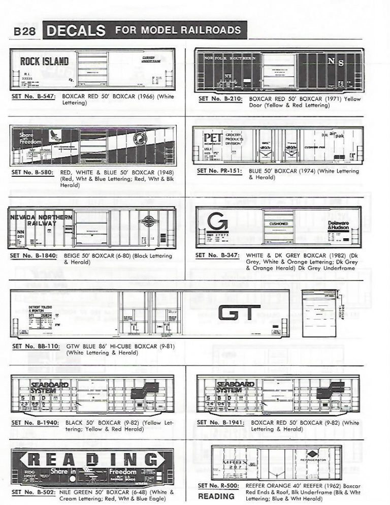 Herald King Decals Model Railroad Decals Over 1,000 Modern Prototype