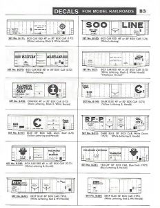 SOO LINE HO Decals Herald King Decals B-101 Box Car *sealed in pack*