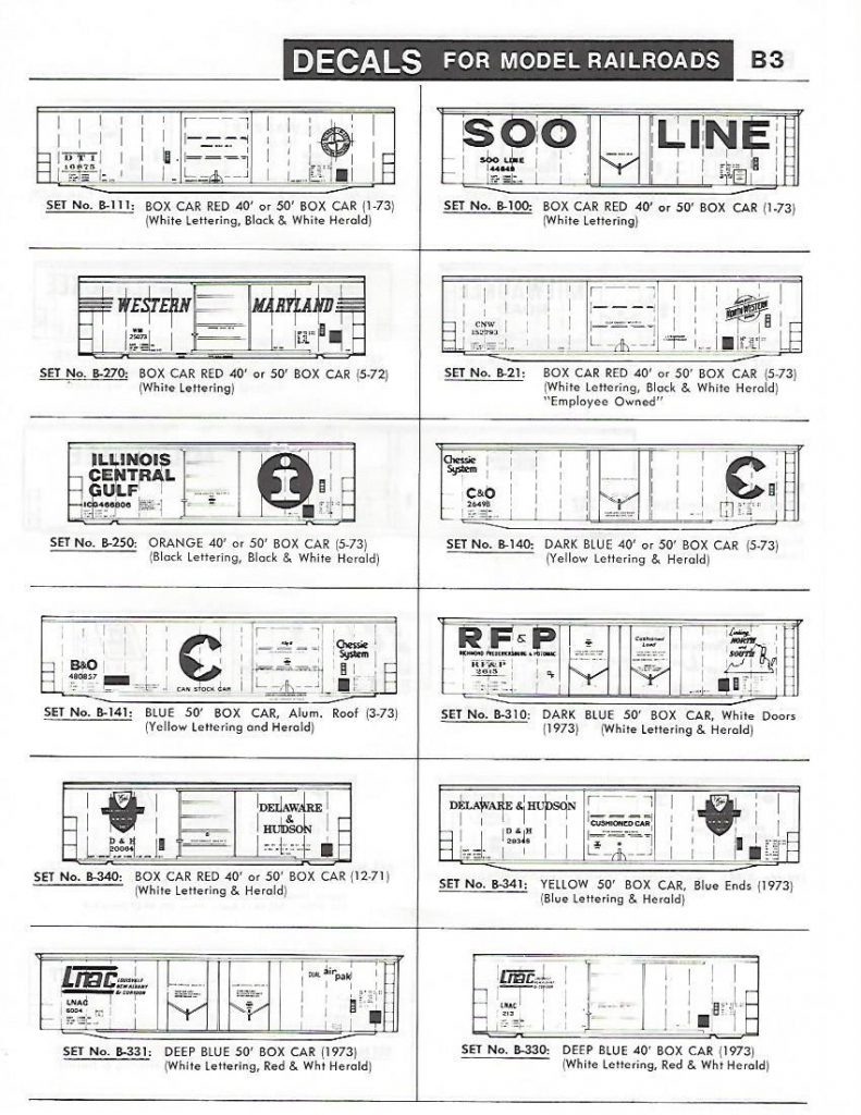Herald King Decals Model Railroad Decals Over 1,000 Modern Prototype