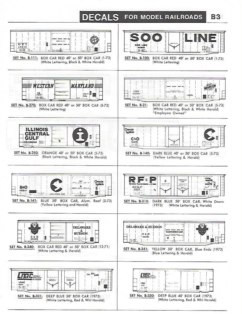 Herald King Decals Model Railroad Decals Over 1,000 Modern Prototype