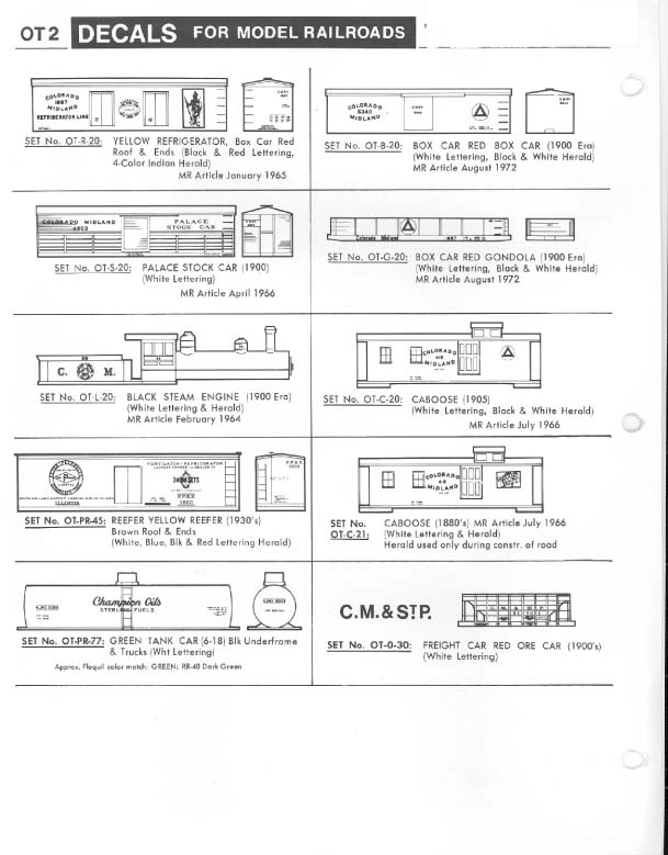 Old Timers OT Herald King Decals