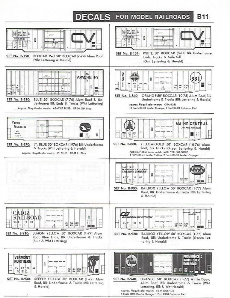 Herald King Decals Model Railroad Decals Over 1,000 Modern Prototype