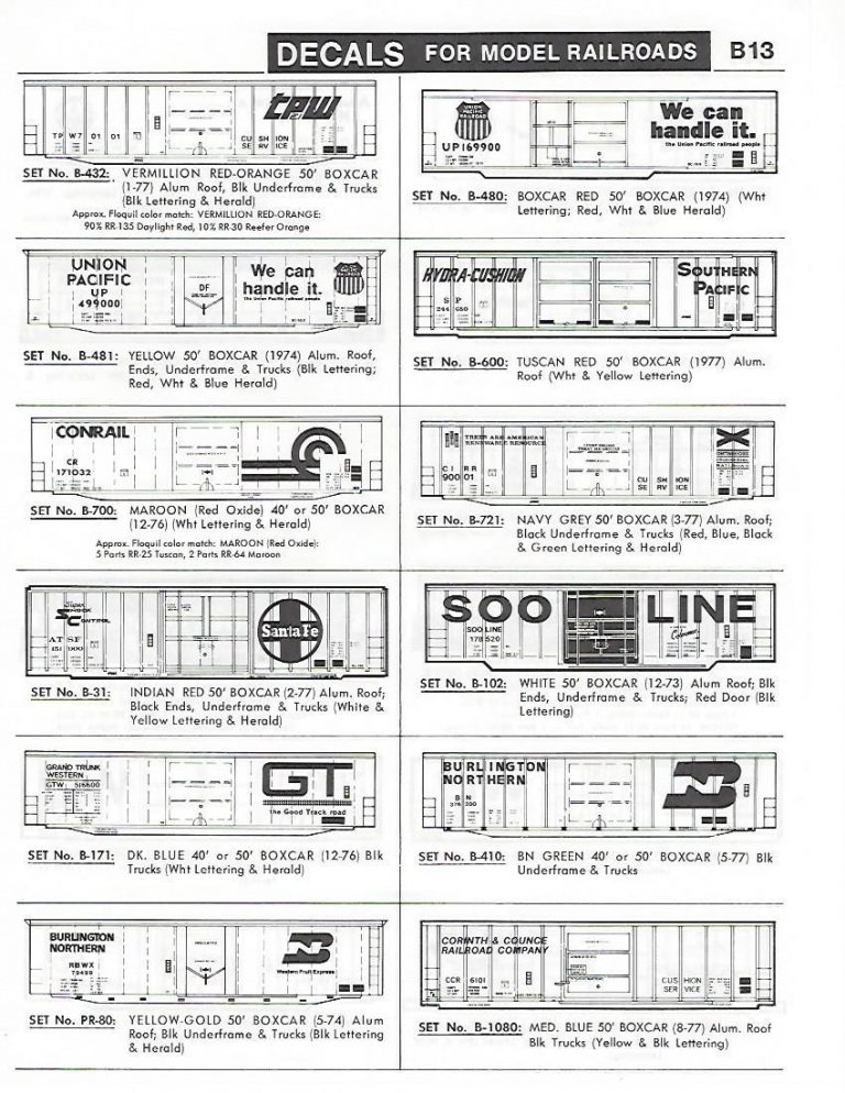 Herald King Decals Model Railroad Decals Over 1,000 Modern Prototype