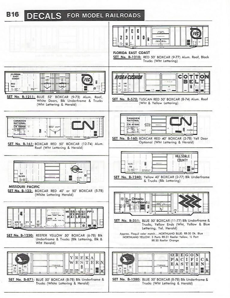 Herald King Decals Model Railroad Decals Over 1,000 Modern Prototype