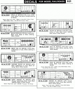 Herald King decals HO Central Valley Railroad  yellow  ZZ89 