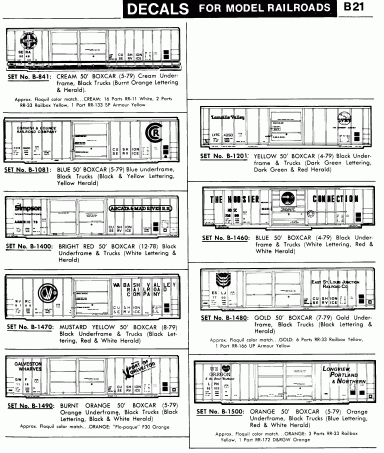 Herald King Decals Model Railroad Decals Over 1,000 Modern Prototype