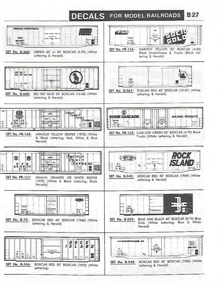 Herald King Decals Model Railroad Decals Over 1,000 Modern Prototype