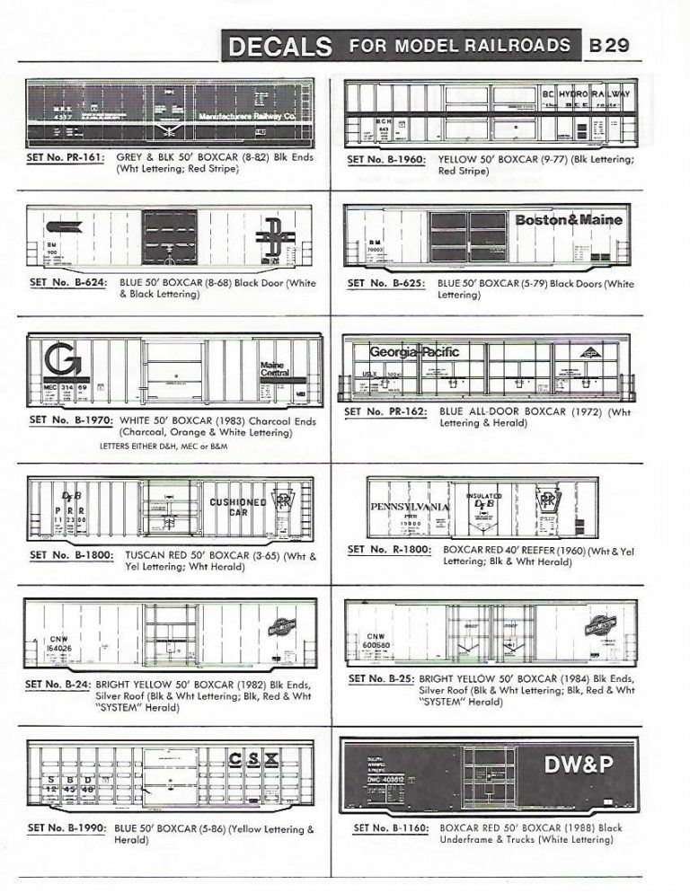 Herald King Decals Model Railroad Decals Over 1,000 Modern Prototype