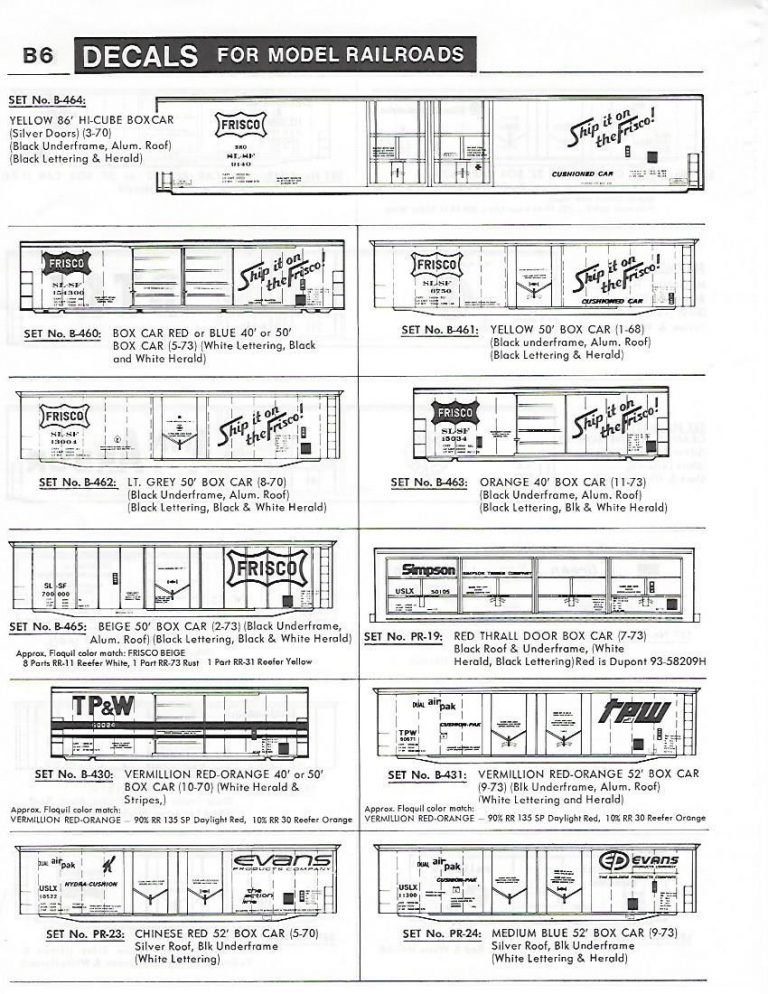 Herald King Decals Model Railroad Decals Over 1,000 Modern Prototype