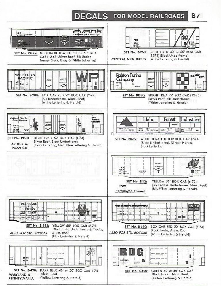 Herald King Decals Model Railroad Decals Over 1,000 Modern Prototype