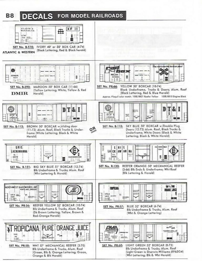 Herald King Decals Model Railroad Decals Over 1,000 Modern Prototype