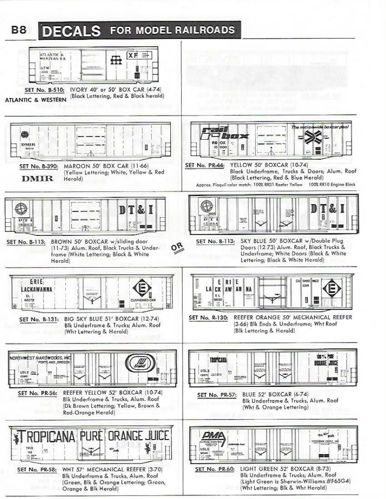 Herald King Decals Model Railroad Decals Over 1,000 Modern Prototype