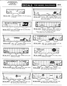 Herald King decals HO C-750 Marinette Tomahawk Western green caboose    A35 