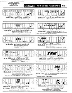 HERALD KING DECALS HO SCALE Family Lines System Dark Grey Diesel Switcher 8-77 